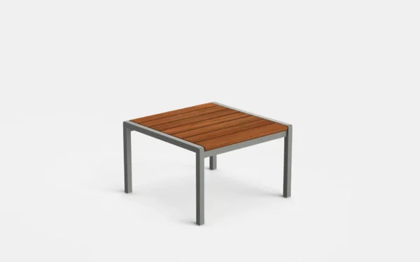 San Antonio Wood End Table with steel frame and wood top