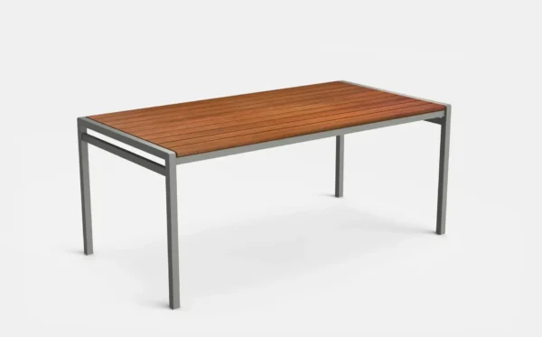 San Antonio Wood Picnic Table with steel frame and wood top