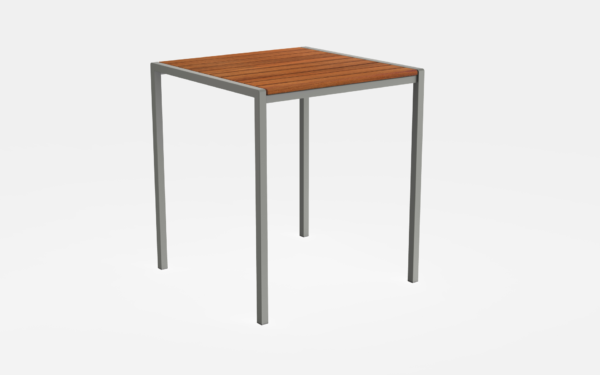 San Antonio Wood Bar Height Dining Table with steel frame and wood top