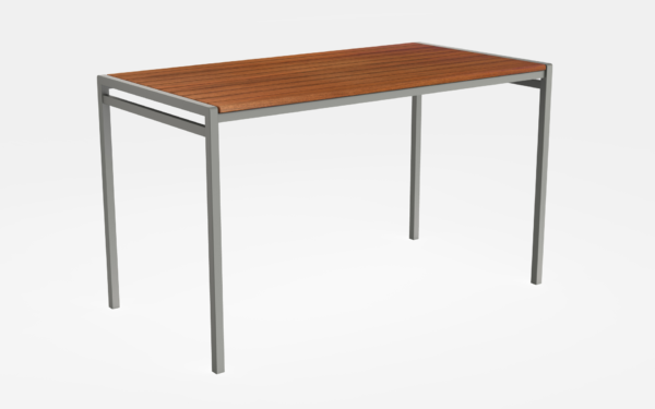 San Antonio Wood Bar Height Picnic Table with steel frame and wood top