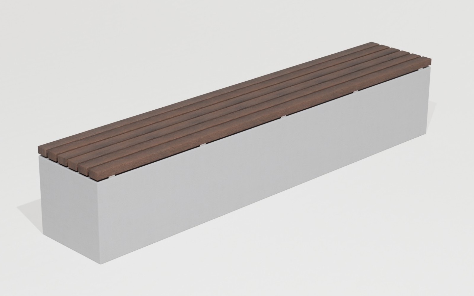 Seatwall Bench [lengthwise] - DM Braun Commercial Outdoor Site Furnishings