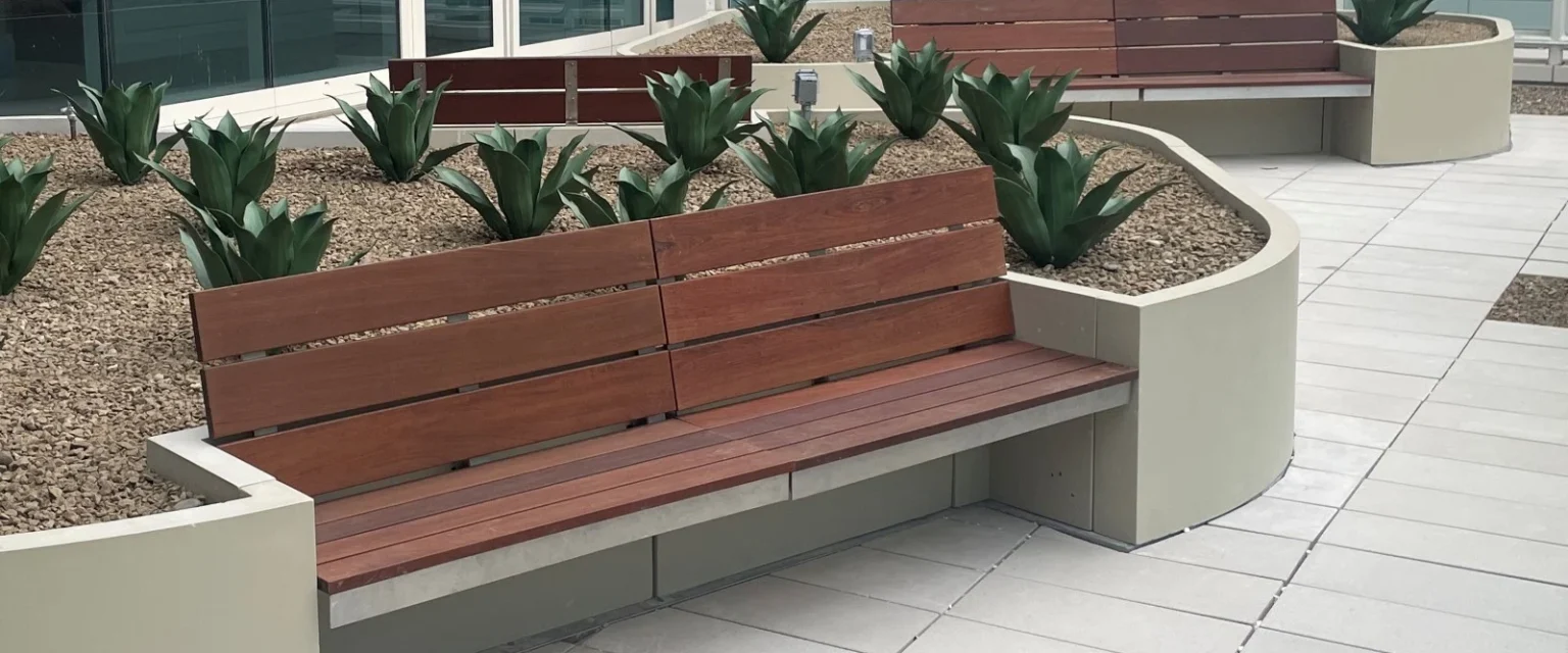 Custom Ipe Backed Bench