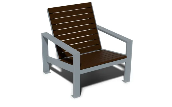 Wood clad lounge chair