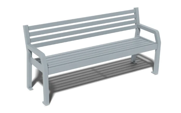 Ventura Park Bench steel park bench with powder coat finish
