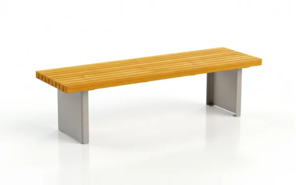 Mammoth Post Picnic Table with an Alaskan Yellow Cedar timber top on steel legs
