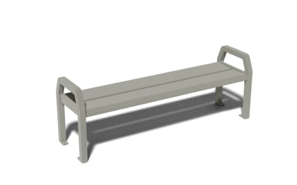 Ventura Street Backless Bench modern steel bench with powder coat finish