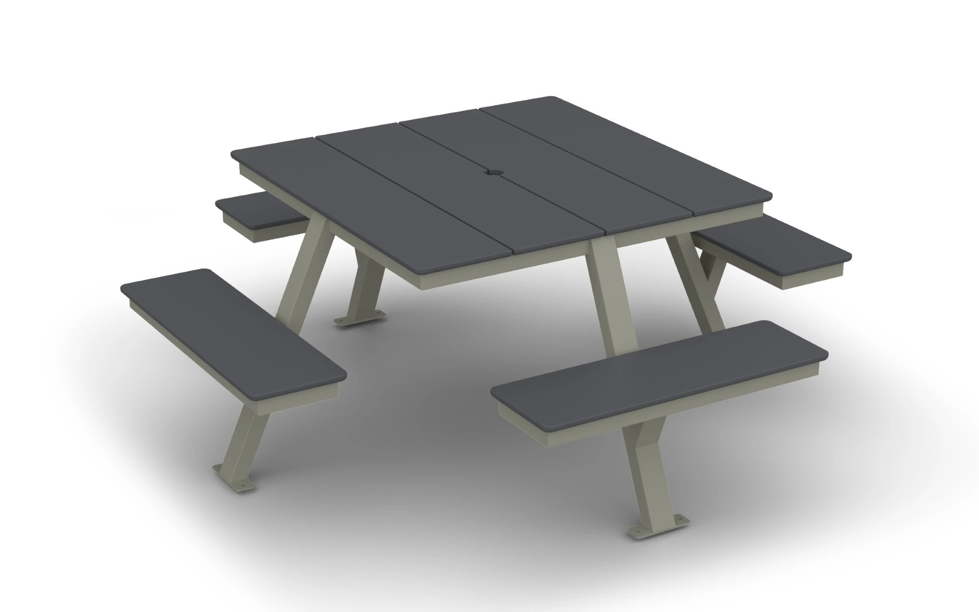 Brighton Dining Table - Durable HDPE + Steel