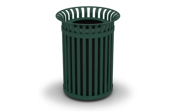 Avenue One flared top steel litter receptacle with powder coat finish