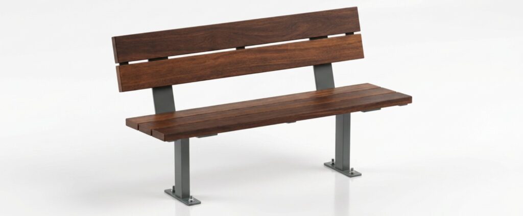 Ground Mounted Bench in Ipe