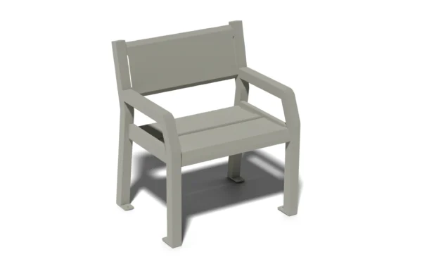 Ventura Street Club Chair powder-coated steel outdoor armchair